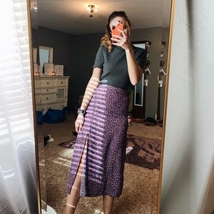 Floral Maxi Skirt With Slit🌸